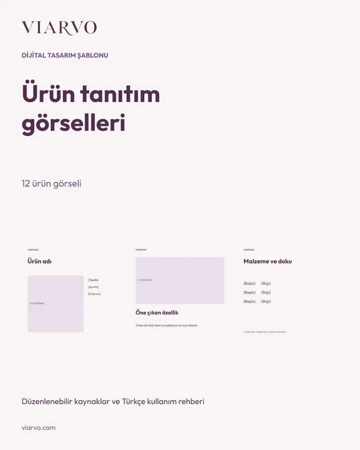 E-Ticaret Ürün Tanıtım Görselleri Seti — düzenlenebilir şablon önizlemesi