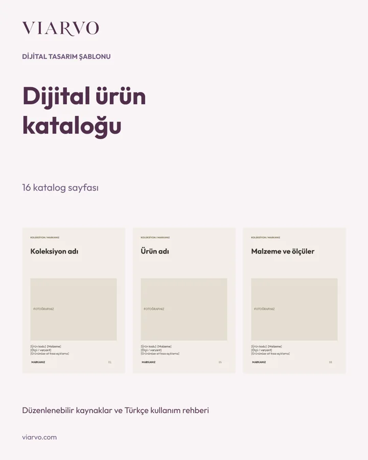 Dijital Ürün Kataloğu Şablonları — düzenlenebilir şablon önizlemesi