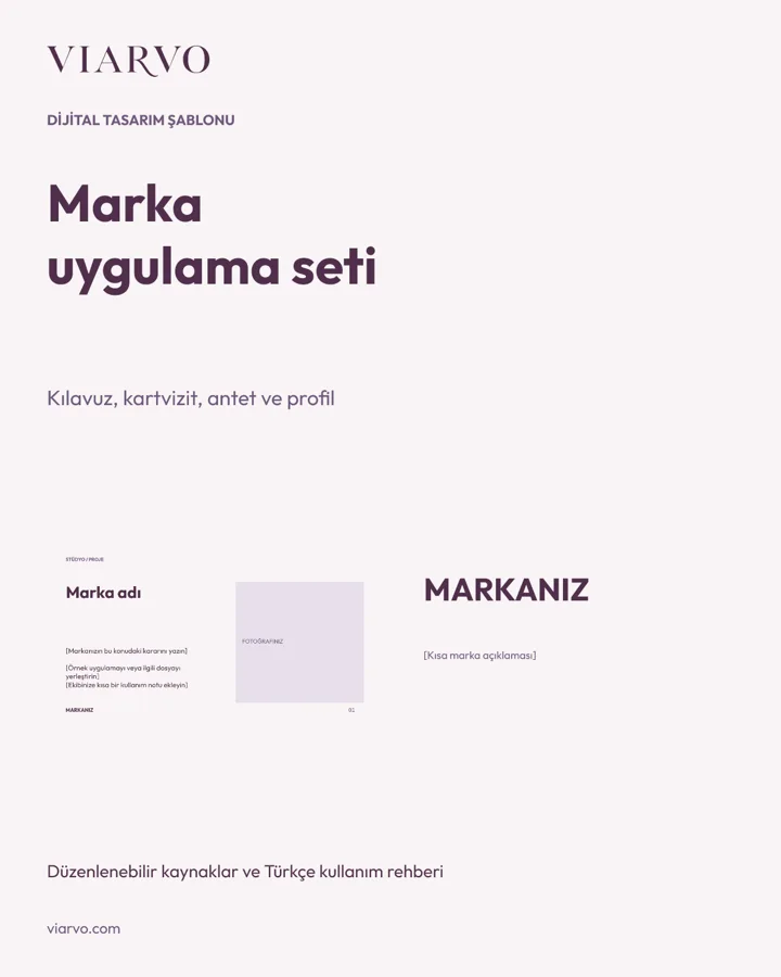 Küçük İşletme Marka Uygulama Seti — düzenlenebilir şablon önizlemesi